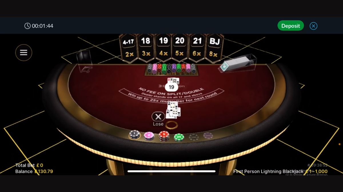 First Person Lightning Blackjack - Game 3 - Cita666