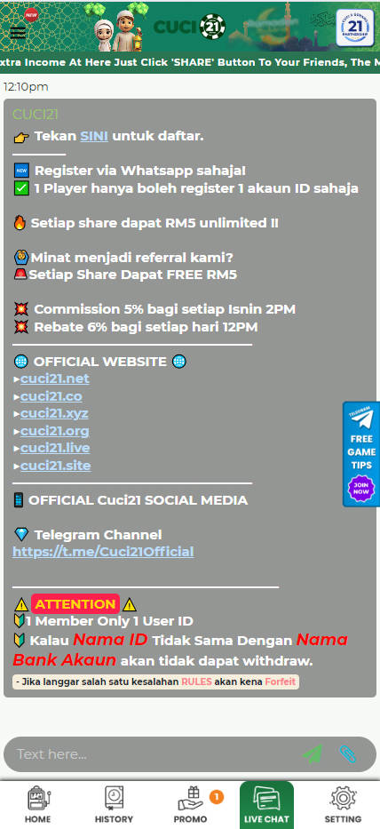 Cuci21 - Live Chat - Cita666