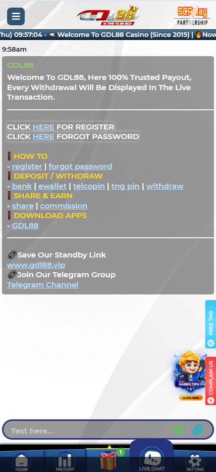 GDL88 - Live Chat - Cita666