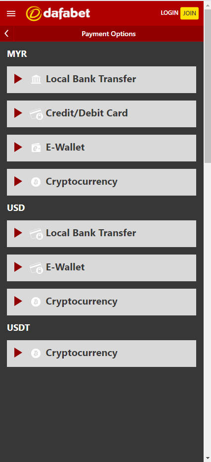 Dafabet - Payment - Cita666