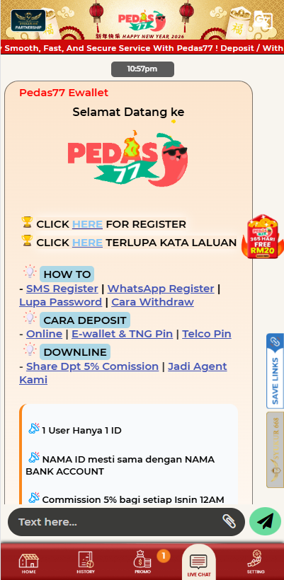 Pedas77 - Livechat - cita666