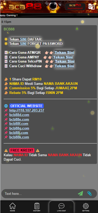 BCB88 - Livechat - cita666