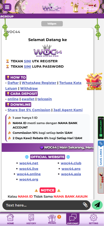 WOC44 - Livechat - cita666